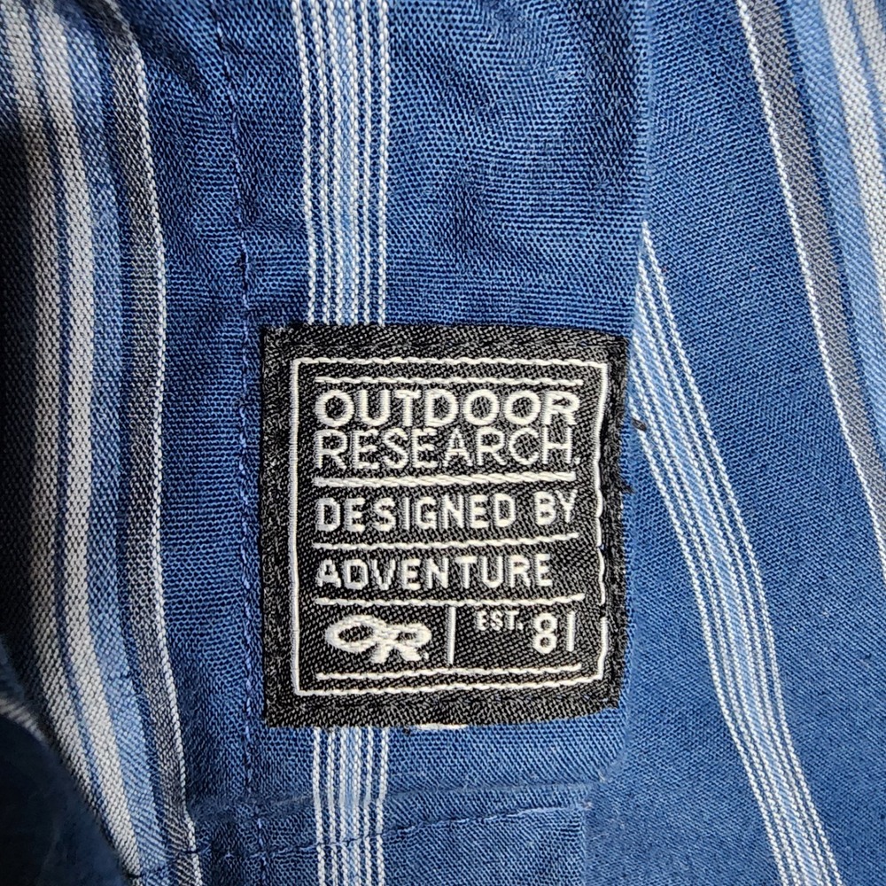 Outdoor Research Striped Button Up Shirt DriRelease Casual Mens Large Hiking‎ - Picture 5 of 8